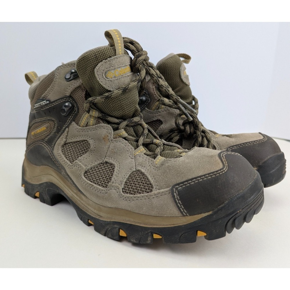 Columbia Packus Ridge Omni-Tech Waterproof Hiking Boots Men's Size 8 Brown Trail